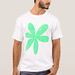 Camiseta Flor bonito - verde da hortelã