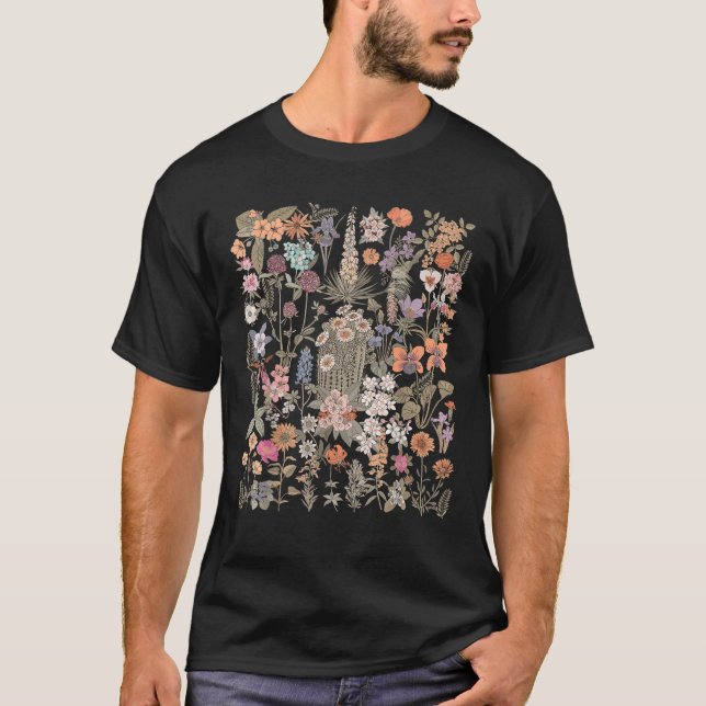Camiseta Flor Botânica, Flor de Verão, Boho (Frente)