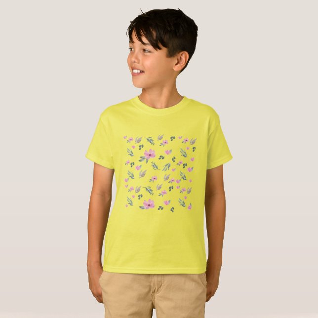 Camiseta Flor Botânica Vintage (Frente Completa)
