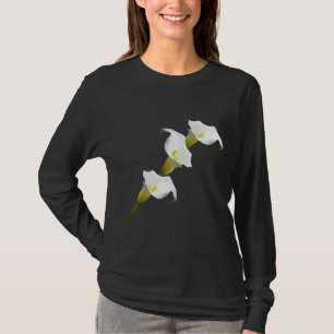 Camiseta Flor Branco Calla Lilly Floral