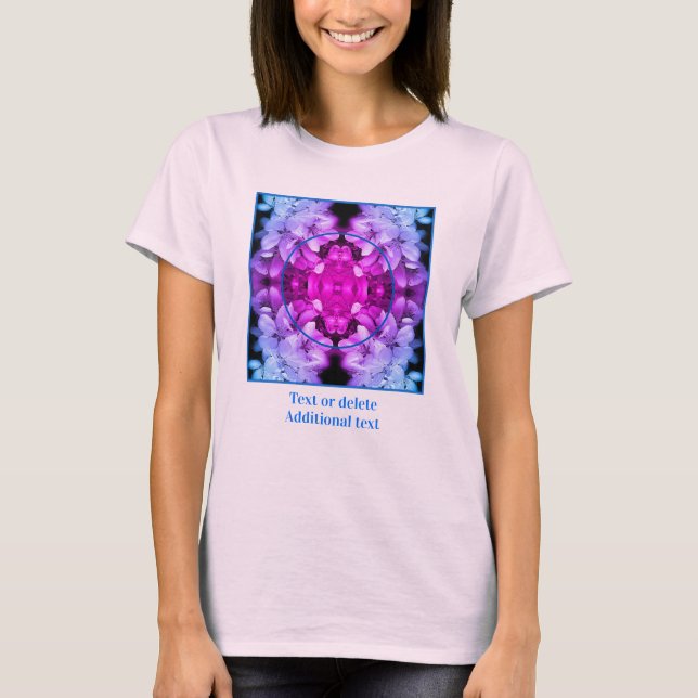 Camiseta Flor Brilhante Crie sua própria foto (Frente)