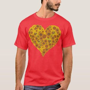 Camiseta Flor Brilhante Sunshine Girassol Lover Heart Sun