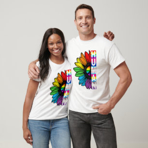 Camiseta Flor Colorida Humana