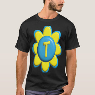 Camiseta Flor Colorida Monograma