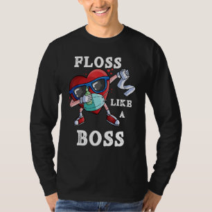 Camiseta Flor Como Um Chefe Coração Batido 2022 Em Uma Másc