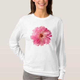 Camiseta Flor cor-de-rosa da peônia