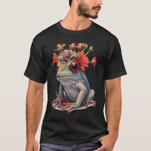 Camiseta Flor Coroa Sapo Vermelha-Cobra Amphibia