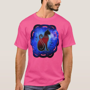 Camiseta Flor Cósmica Da Vida Gato Egípcio