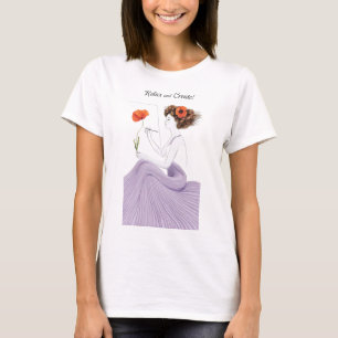 Camiseta Flor criativo: Deixe-a ganhar sangue na imaginação
