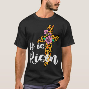 Camiseta Flor Cruzado Ele É Páscoa Risen Cristo Jesus Relax