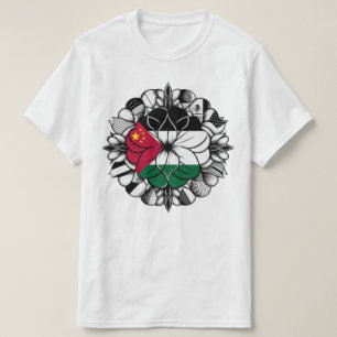 Camiseta Flor da Bandeira Palestina, Palestina será Livre