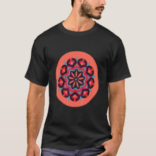 Camiseta Flor da Paz Mandala Padrão Floral Rosa