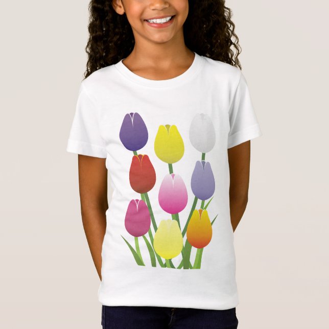 Camiseta Flor da tulipa (Frente)