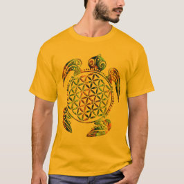 Camiseta Flor da Vida / Blume des Lebens - cor de tartaruga