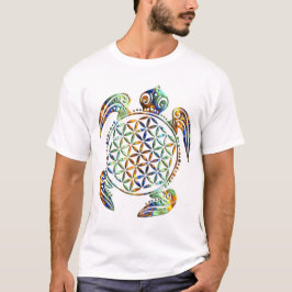 Camiseta Flor da Vida / Blume des Lebens - cor de tartaruga