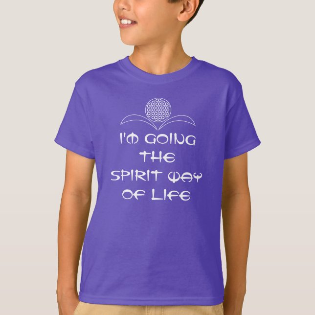Camiseta Flor da Vida / Blume des Lebens - folhas brancas (Frente)