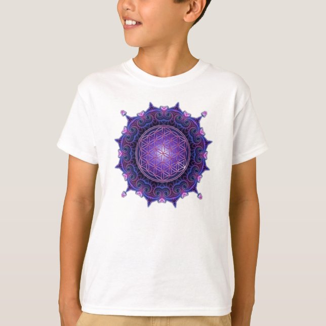 Camiseta FLOR DA VIDA / Blume des Lebens - Mandala I (Frente)