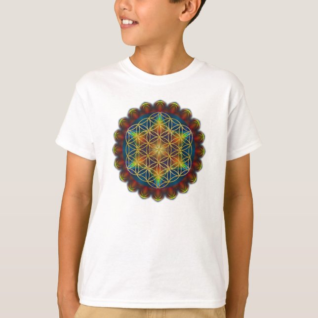 Camiseta FLOR DA VIDA / Blume des Lebens - Mandala III (Frente)