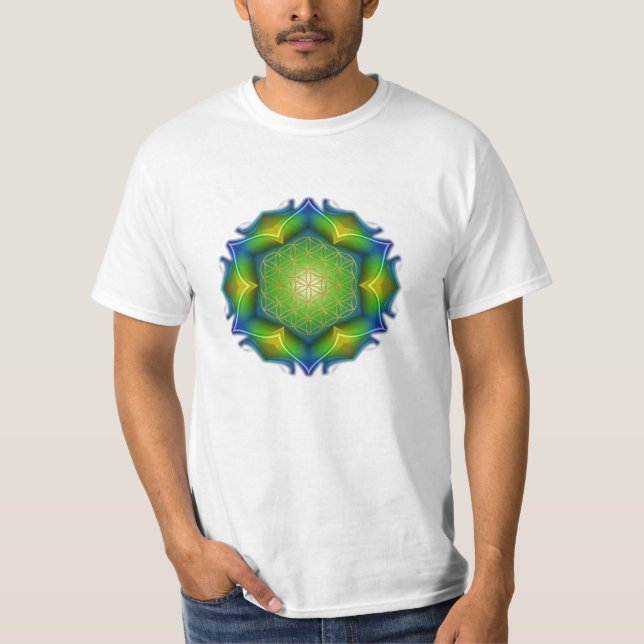 Camiseta FLOR DA VIDA / Blume des Lebens - Mandala V (Frente)