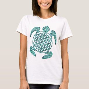 Camiseta Flor da Vida / Blume des Lebens tartaruga