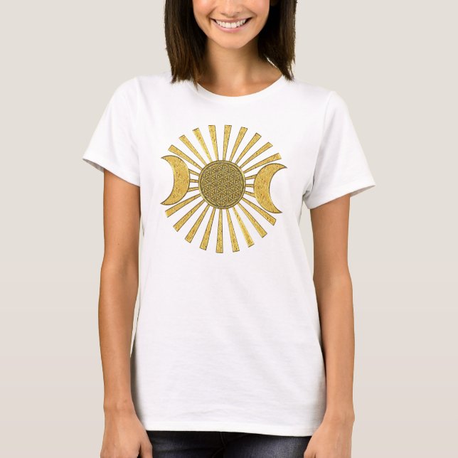 Camiseta Flor da vida com lua (Frente)