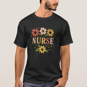 Camiseta Flor da Vida de Enfermeira Dia da Enfermeira Feliz