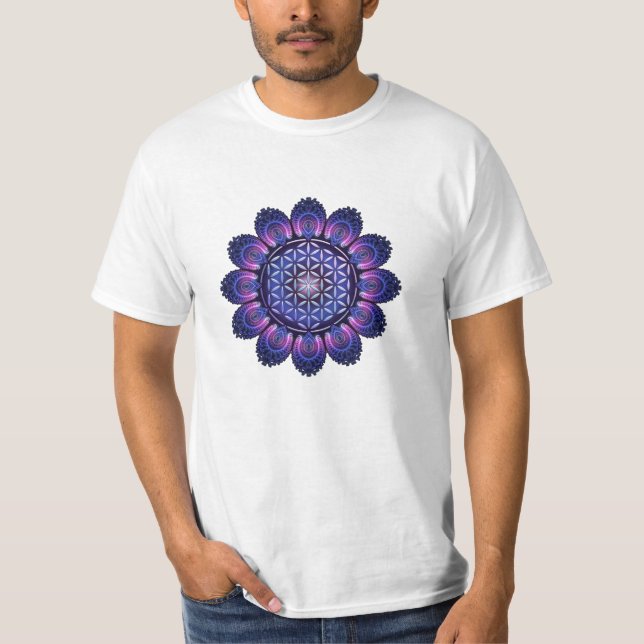 Camiseta FLOR DA VIDA/DES Lebens de Blume - mandala II (Frente)
