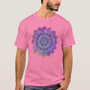 Camiseta Flor da Vida - Estilo Vintage Galáxia Espaço 1