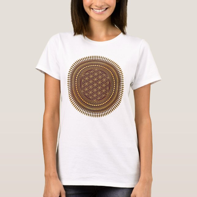 Camiseta Flor Da Vida - Indígenas Mandala 3 (Frente)