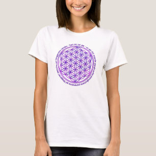 Camiseta Flor da vida - mantra de Moola - violeta