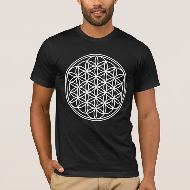 Camiseta FLOR DA VIDA - Símbolo de Geometria Sagrado 2 (Frente)