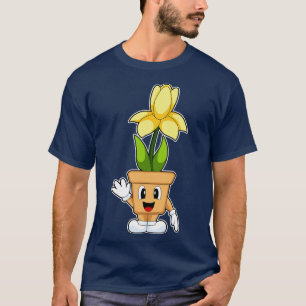Camiseta Flor Daffodil do pote vegetal