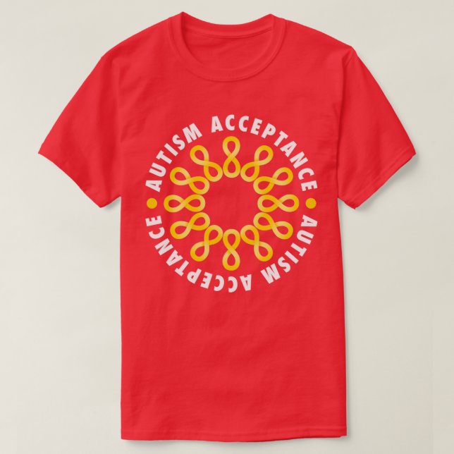 Camiseta Flor de Aceitação do Autismo (Frente do Design)
