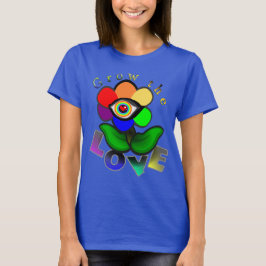 Camiseta Flor de Amor Arco-íris