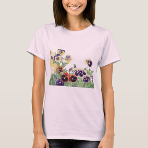 Camiseta Flor de Amora Japonês Vintage Ukiyo-e Botânico