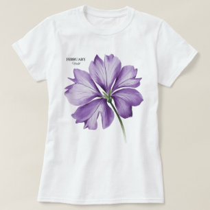 Camiseta Flor de Aniversário do Fevereiro: Presente Persona