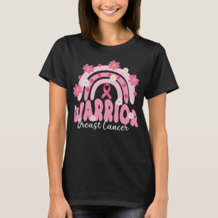 Camiseta flor de arco-íris de cancer da mama