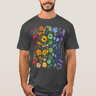 Camiseta Flor de Arco-Íris de Flor Lgbt