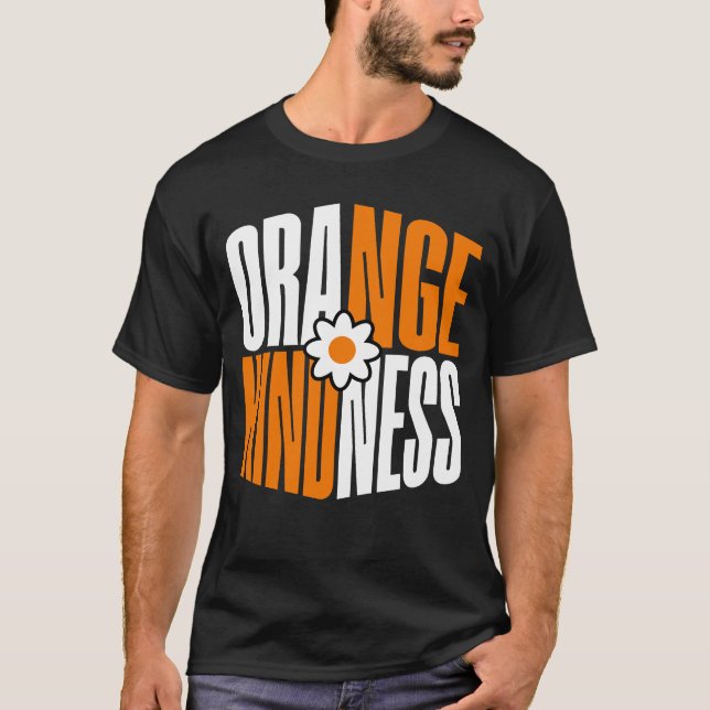 Camiseta Flor de Bondade Laranja (Frente)