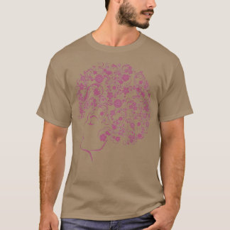 Camiseta Flor De Cabelo Curvo Porque A Natureza É Perfeita 