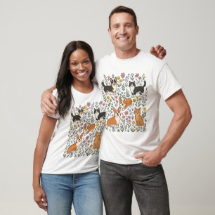 Camiseta Flor de Campo Gatinho Corgi Fofa