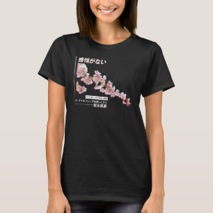 Camiseta Flor de Cereja Aestésica Vaporwave, Brilho no Japã