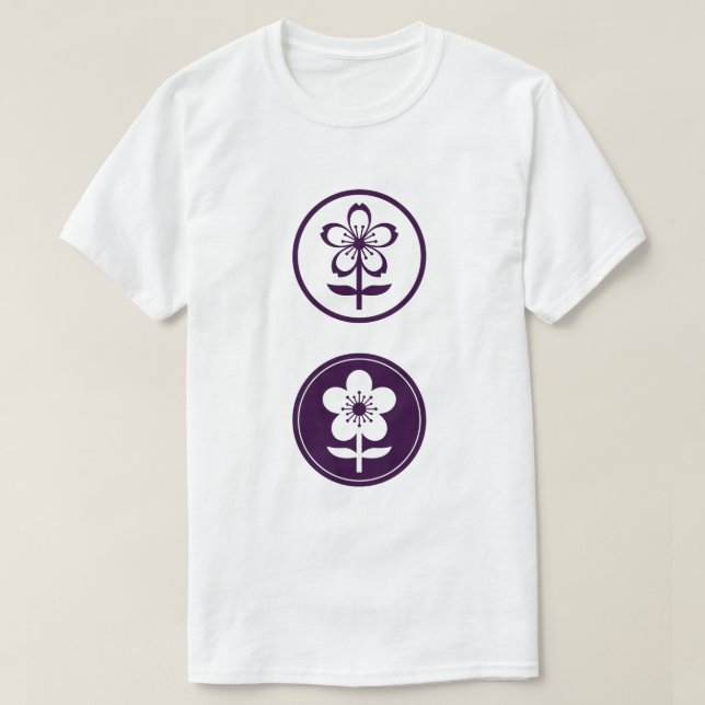 Camiseta flor de cereja e flor de maçã (Frente do Design)