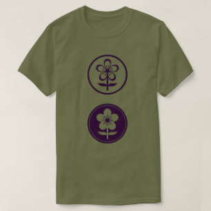 Camiseta flor de cereja e flor de maçã