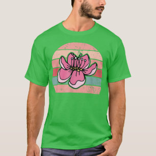 Camiseta Flor de cereja Sakura floresceu vegetação minimali