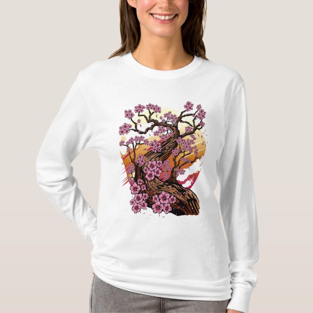Camiseta Flor de Cereja Selvagem (Frente)