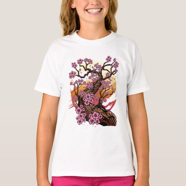 Camiseta Flor de Cereja Selvagem (Frente)