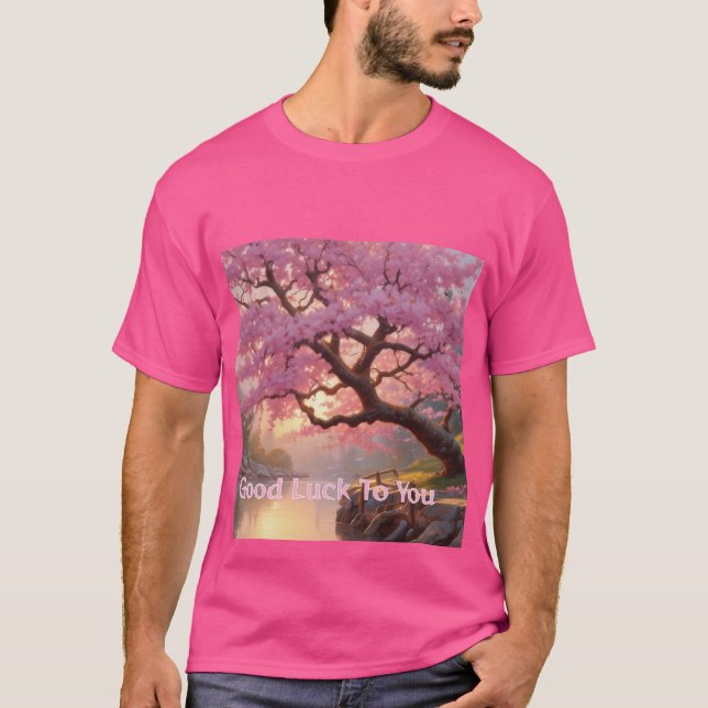 Camiseta Flor de Cerejeira Boa Sorte (Frente)