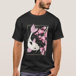Camiseta Flor de Cerejeira I Peixe Japonês I Carpa Koi
