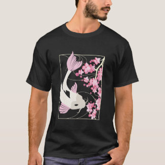 Camiseta Flor de Cerejeira I Peixe Japonês I Carpa Koi